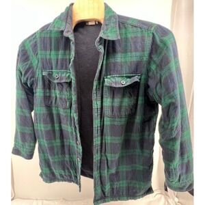 L.L. Bean Green and Blue Plaid Shirt Jacket